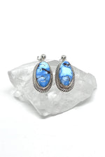 Navajo Randy Boyd Golden Hills Turquoise Sterling Silver Earrings
