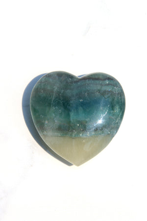 
                
                    Load image into Gallery viewer, Green Rainbow Fluorite Heart
                
            