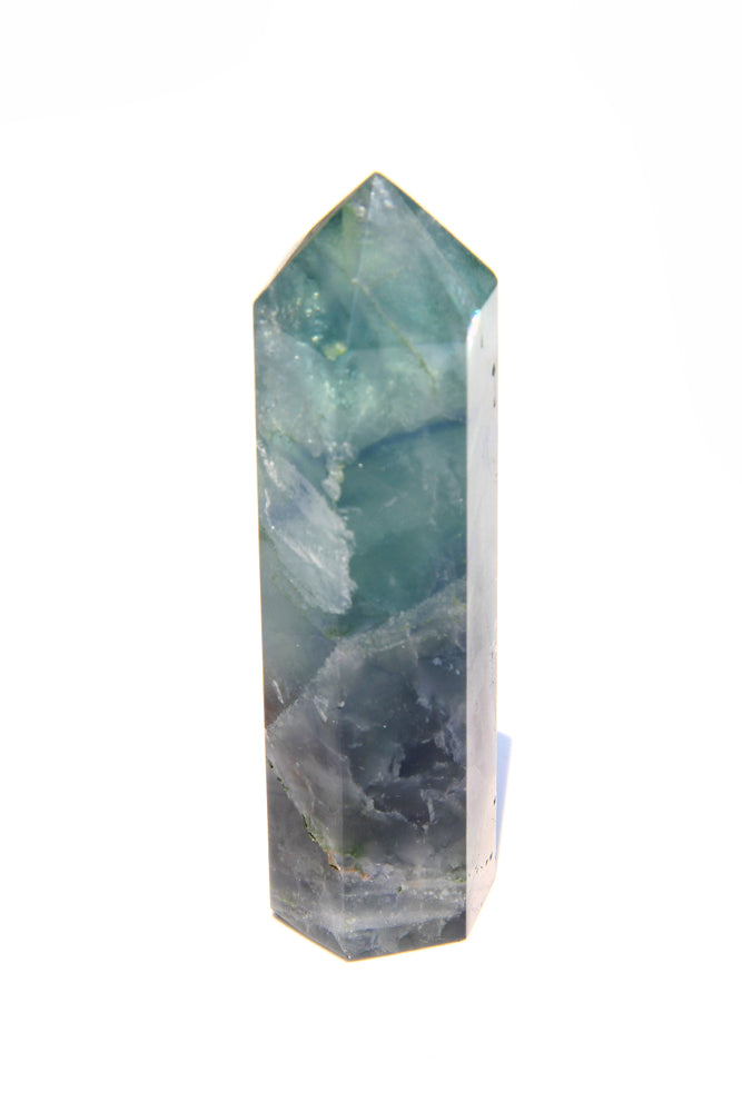 Green Fluorite Crystal Point