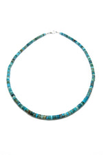 Genuine Turquoise Heishi Bead Necklace