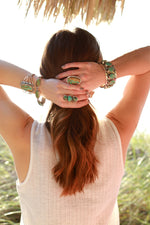Lucian Koinva Kingman Turquoise Collector's Overlay Cuff