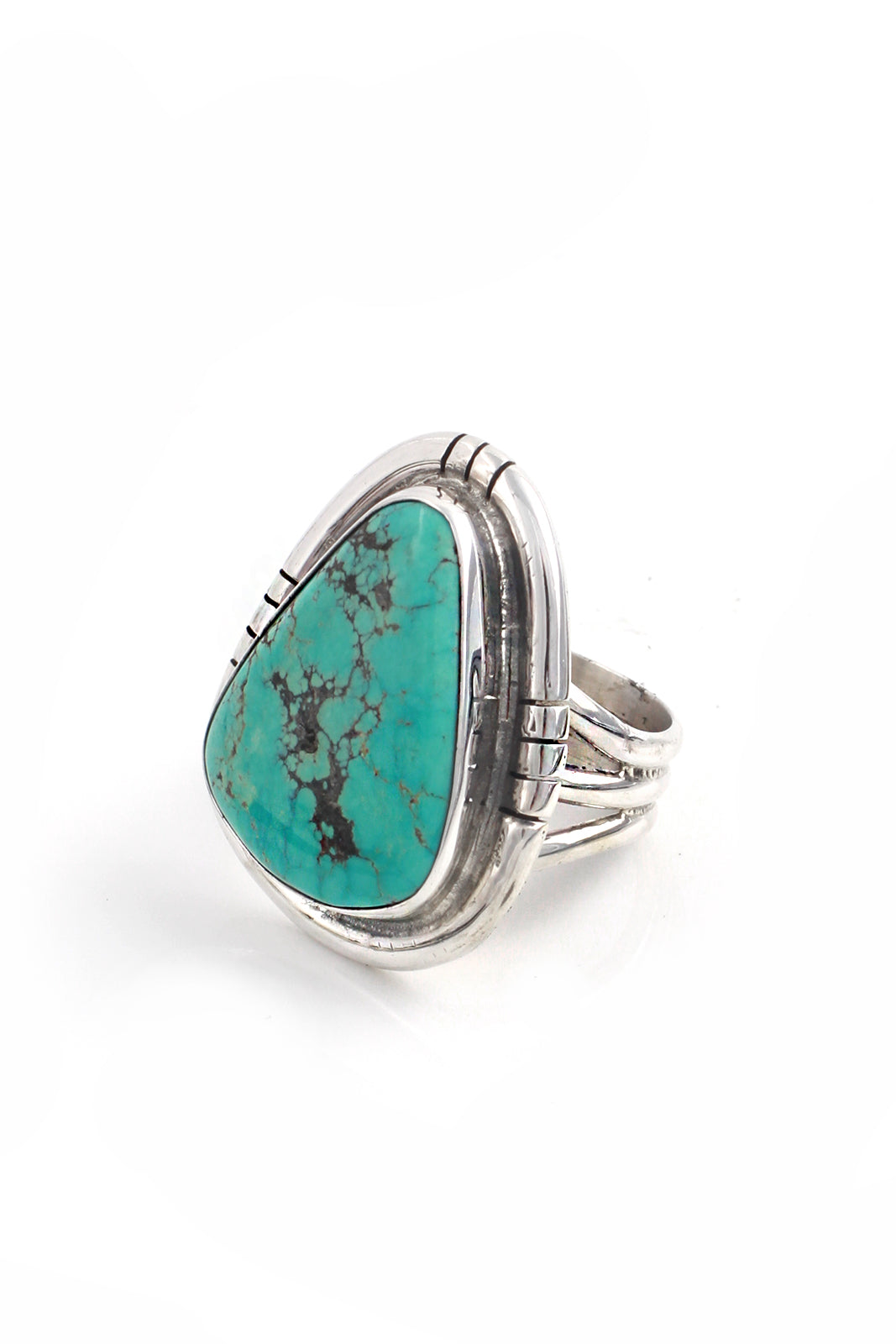 Navajo Turquoise Sterling Silver Ring (size 7) – Silver Eagle Gallery