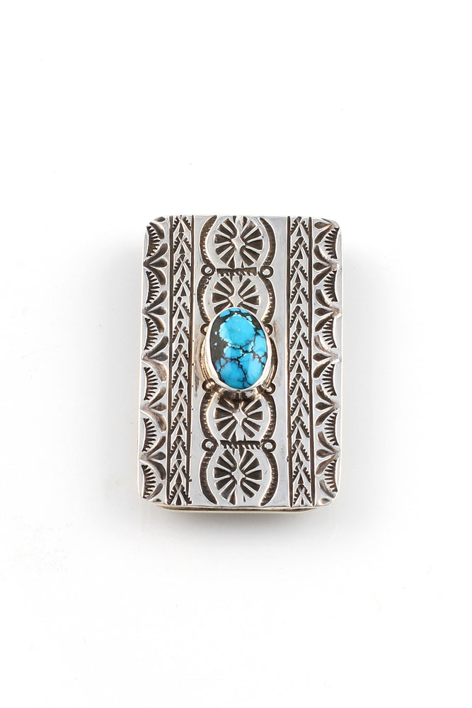 
                
                    Load image into Gallery viewer, Navajo Sterling Silver Turquoise Money Clip
                
            