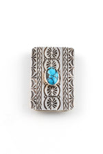 Navajo Sterling Silver Turquoise Money Clip