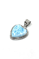 Navajo Larimar Heart Pendant