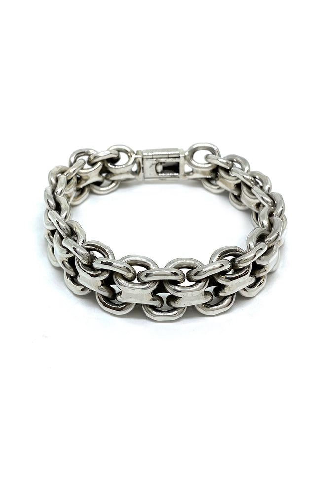 Men’s Handcrafted Sterling Silver Interlocking Bracelet