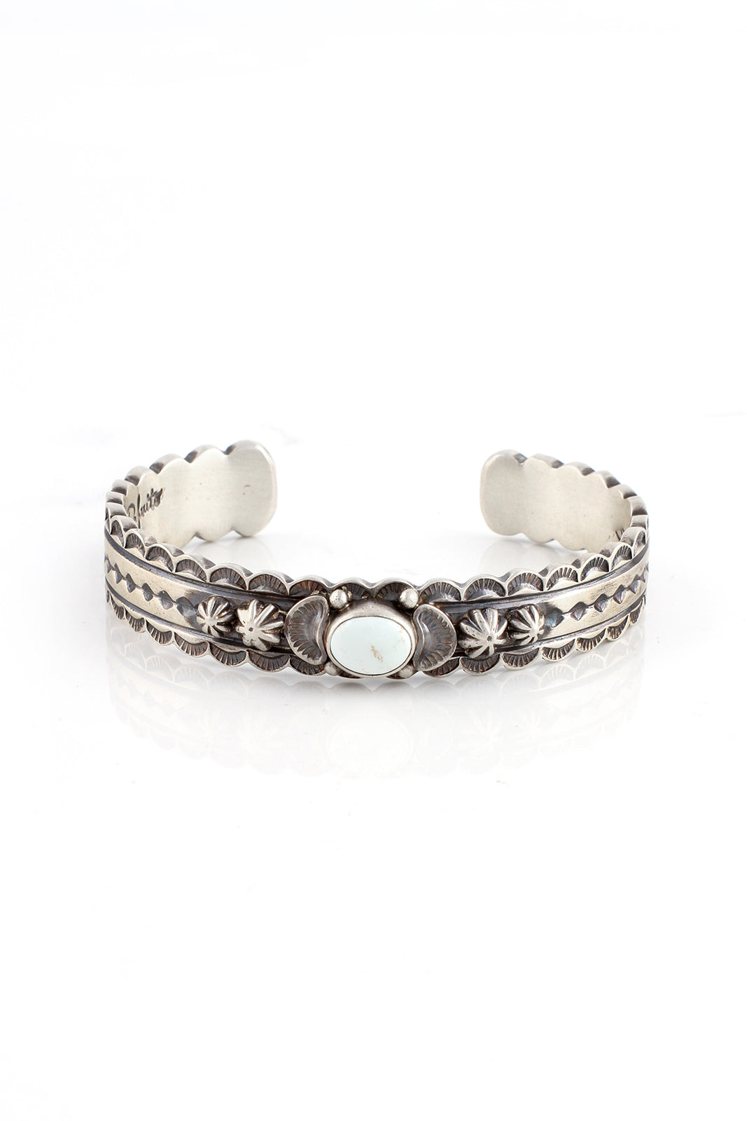 Jereme Delgarito Dry Creek Turquoise Cuff – Silver Eagle Gallery