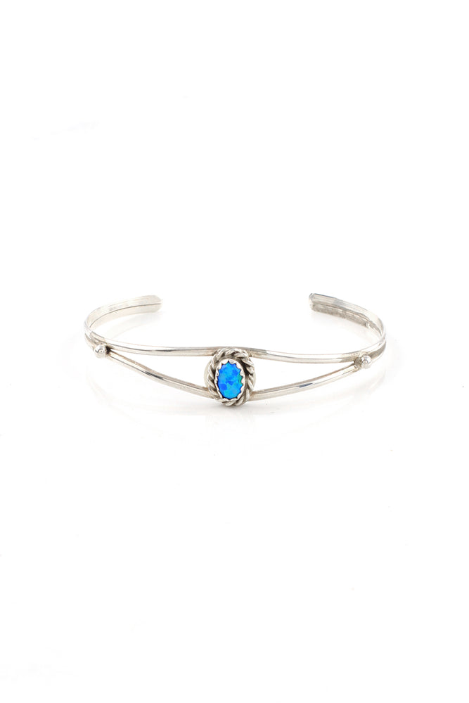 Children's Blue Opal Sterling Silver Bracelet