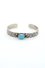 Oxidized Kingman Turquoise Cuff Bracelet