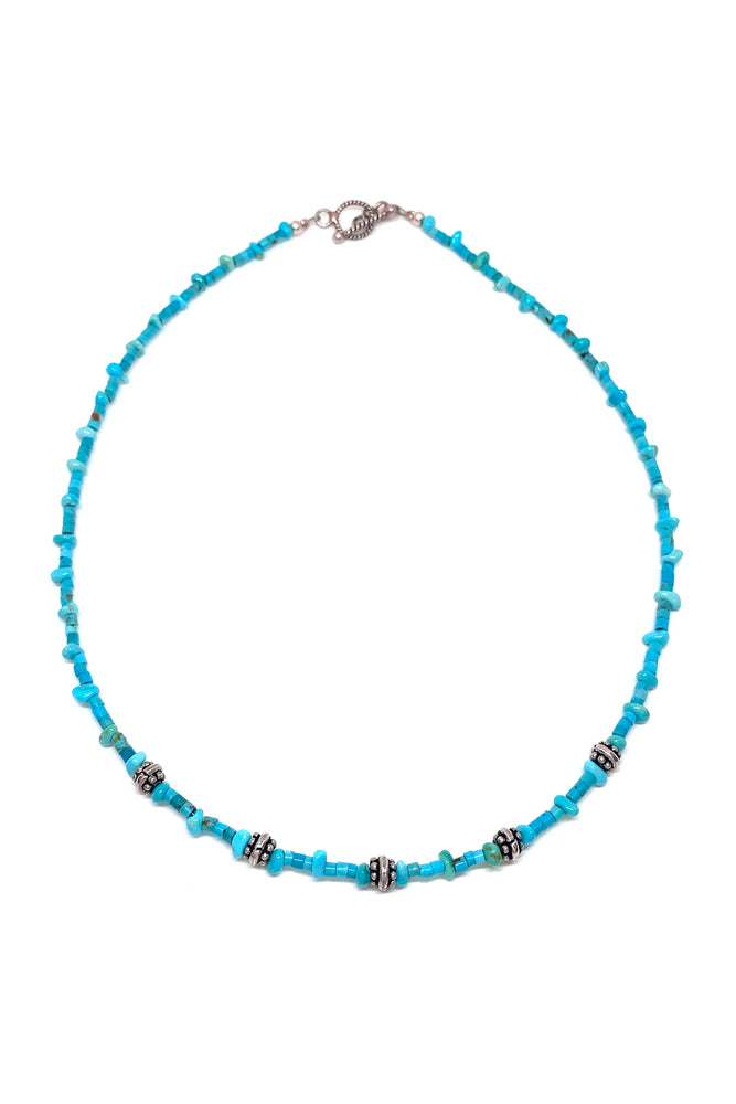 Children's Sterling Silver and Kingman Turquoise Necklace