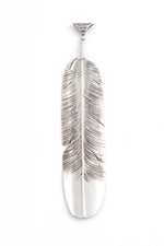 Ben Begay Women’s Large Sterling Silver Feather Pendant