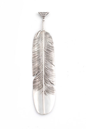Ben Begay Women’s Large Sterling Silver Feather Pendant