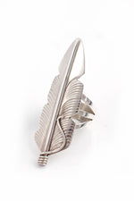 Navajo Sterling Silver Feather Ring (Size 5.5)