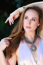 Oxidized Sterling Silver Bead Earrings