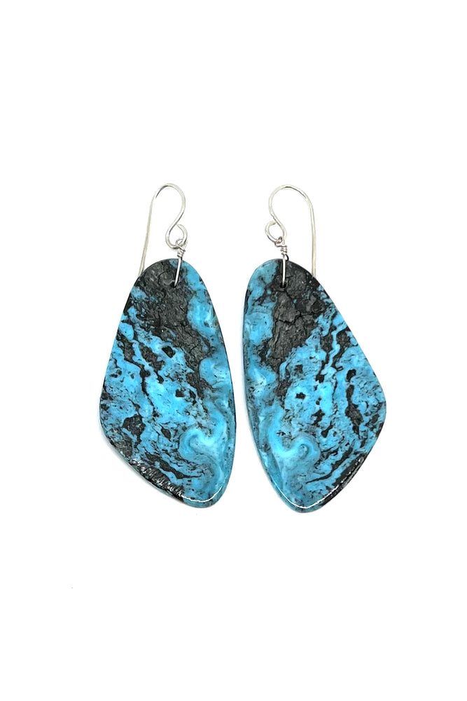 
                
                    Load image into Gallery viewer, Santo Domingo Turquoise Slab Earrings
                
            