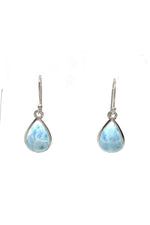 Sterling Silver Teardrop Larimar  Earrings