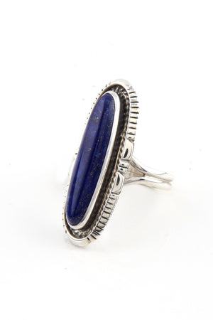 
                
                    Load image into Gallery viewer, Elegant Navajo Lapis Ring (Size 7)
                
            