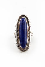 Elegant Navajo Lapis Ring (Size 7)