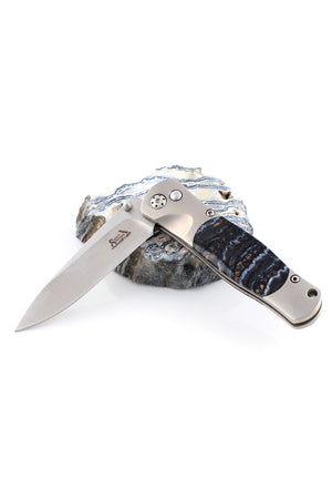 Mammoth Tooth and Titanium Knife