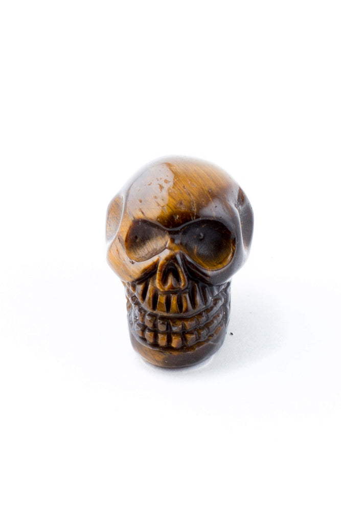 
                
                    Load image into Gallery viewer, Tiny Tiger&amp;#39;s Eye Crystal Skull
                
            
