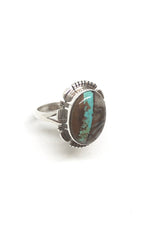 Oval Boulder Turquoise Ring (Size 9)