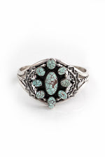 Dry Creek White Turquoise Cluster Cuff