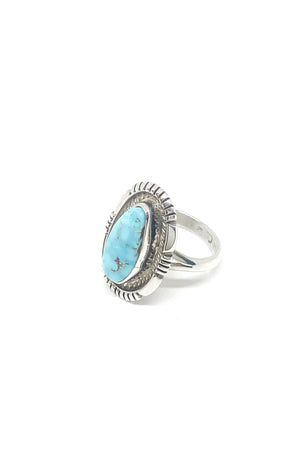 Dry Creek White Turquoise Ring (Size 8 ½)