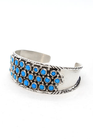 Navajo Sleeping Beauty Turquoise Row Bracelet