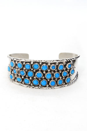 Navajo Sleeping Beauty Turquoise Row Bracelet