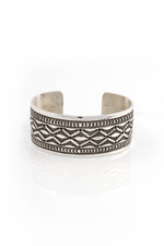 Leonard Maloney Stamped Sterling Silver Cuff