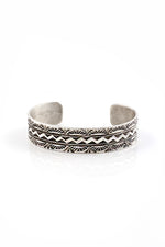 Stamped Sterling Silver Navajo Cuff
