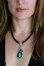 Lorena Nez Navajo Turquoise Pendant