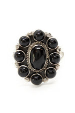 Navajo Black Onyx Cluster Ring (Size 7.5)