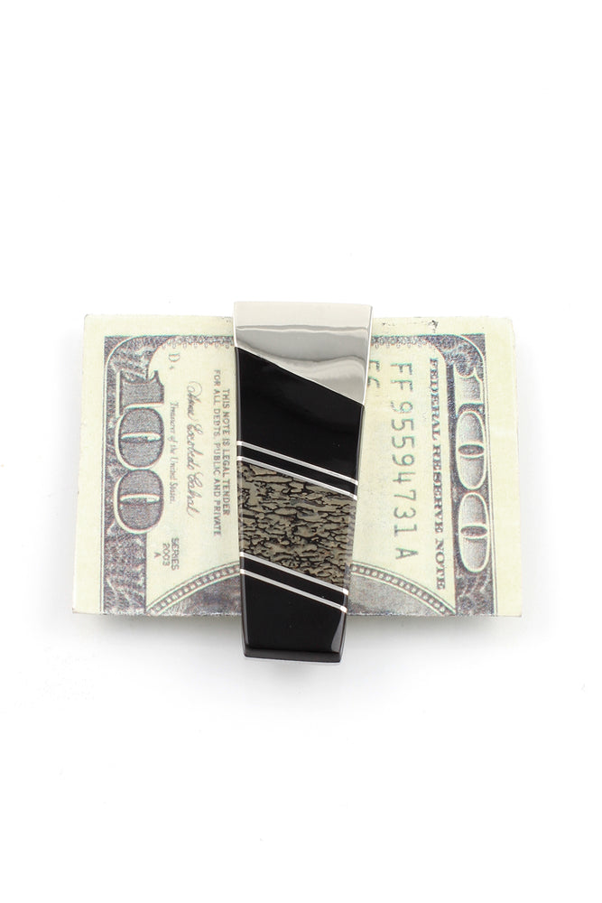 
                
                    Load image into Gallery viewer, Dinosaur Bone and Black Jet Money Clip
                
            