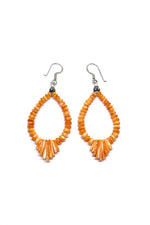 Santo Domingo Orange Spiny Shell Heishi Earrings