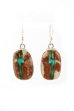 Oval Boulder Turquoise Earrings