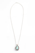Delicate Dry Creek White Turquoise Pendant