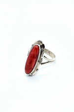 Red Spiny Shell Ring (Size 8 ½)