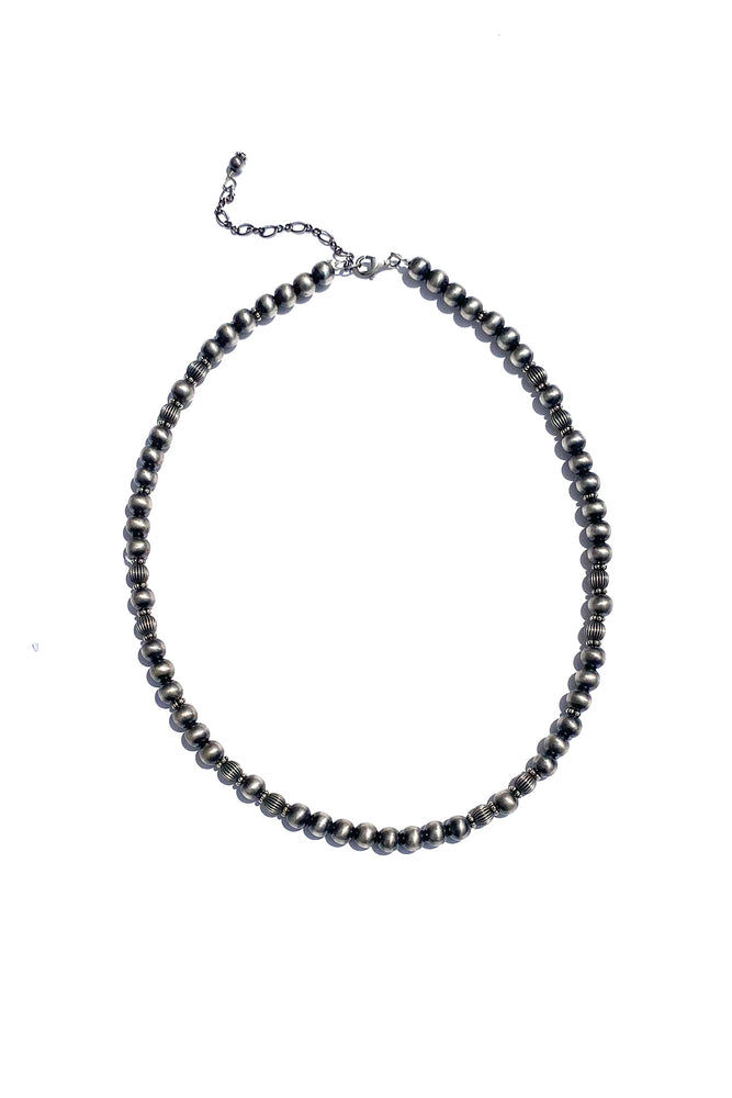 
                
                    Load image into Gallery viewer, 20&amp;quot; Oxidized Sterling Silver Bead Necklace
                
            