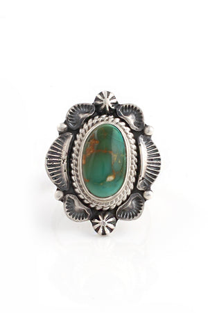 Robert Concho Sonora Gold Turquoise Ring (Size 9)