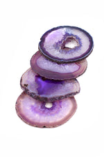 Purple Agate Coaster Set