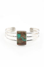 Navajo Boulder Turquoise Sterling Silver Cuff Bracelet