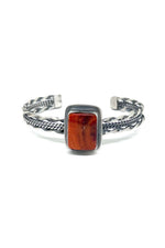 Modern Navajo Red Spiny Shell Cuff Bracelet