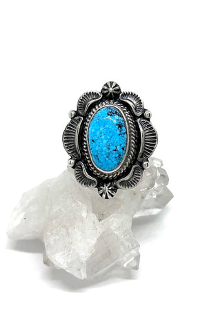 Robert Concho Kingman Turquoise Ring (Size 7)