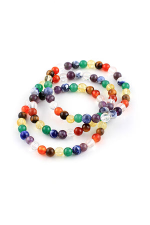 
                
                    Load image into Gallery viewer, Chakra Round Bead Bracelet
                
            