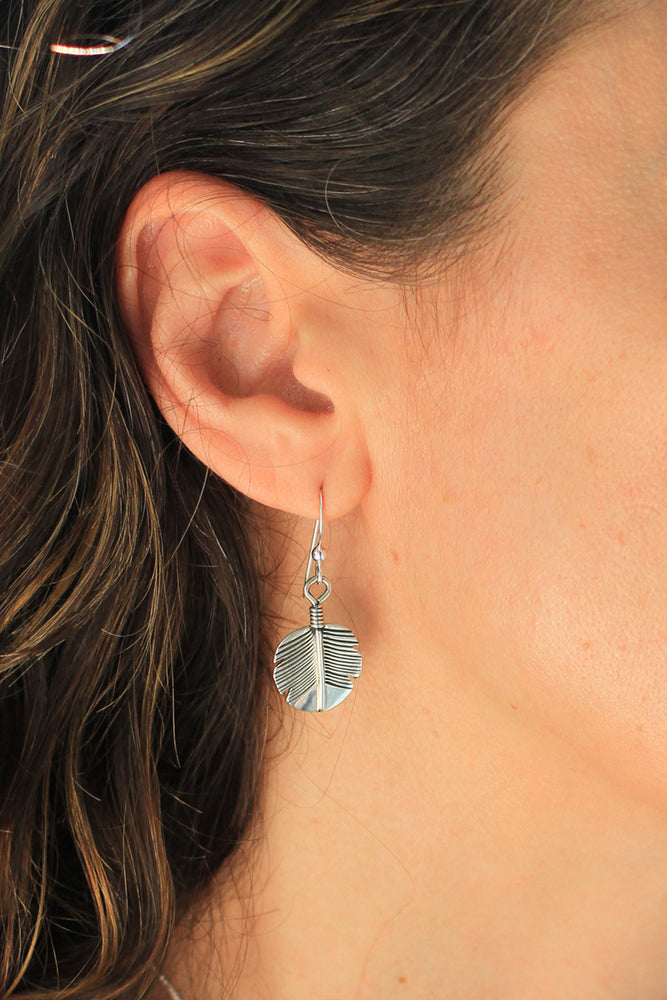 
                
                    Load image into Gallery viewer, Round Navajo Feather Earrings
                
            