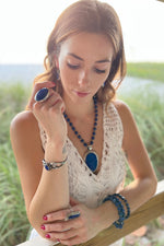 Large Oval Lapis Lazuli Sterling Silver Ring (Size 7)