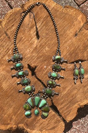 Natural Green Turquoise Chunky Bead Necklace – Gem Set Love