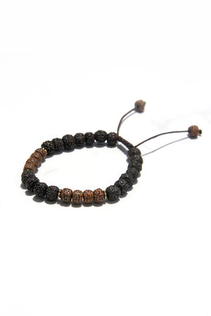 
                
                    Load image into Gallery viewer, Bodhi Seed and Lava Meditation Bracelet
                
            