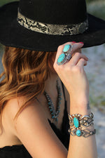 Navajo Sandcast Turquoise Bracelet